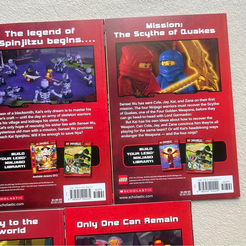 Ninjago Lego Paper Books Set of 5 The Quest For The Crystal Scholastic - Picture 8 of 9